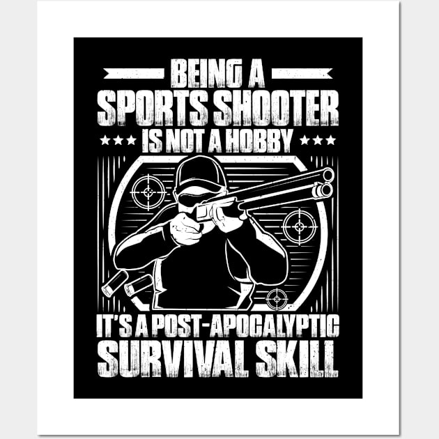 Shooting Sports Shooter Guns Rifles Range Gift Wall Art by Krautshirts